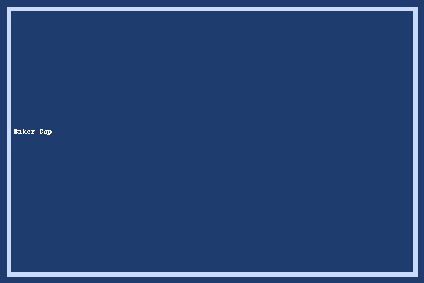 Biker cap with bike track and wildcat icon