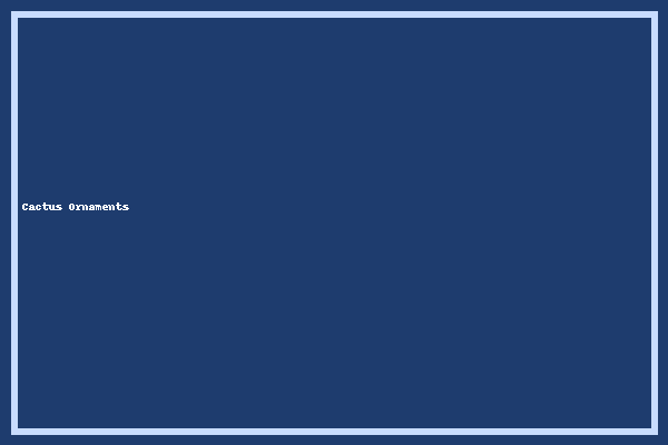 Cactus shaped ornaments with wildcat details